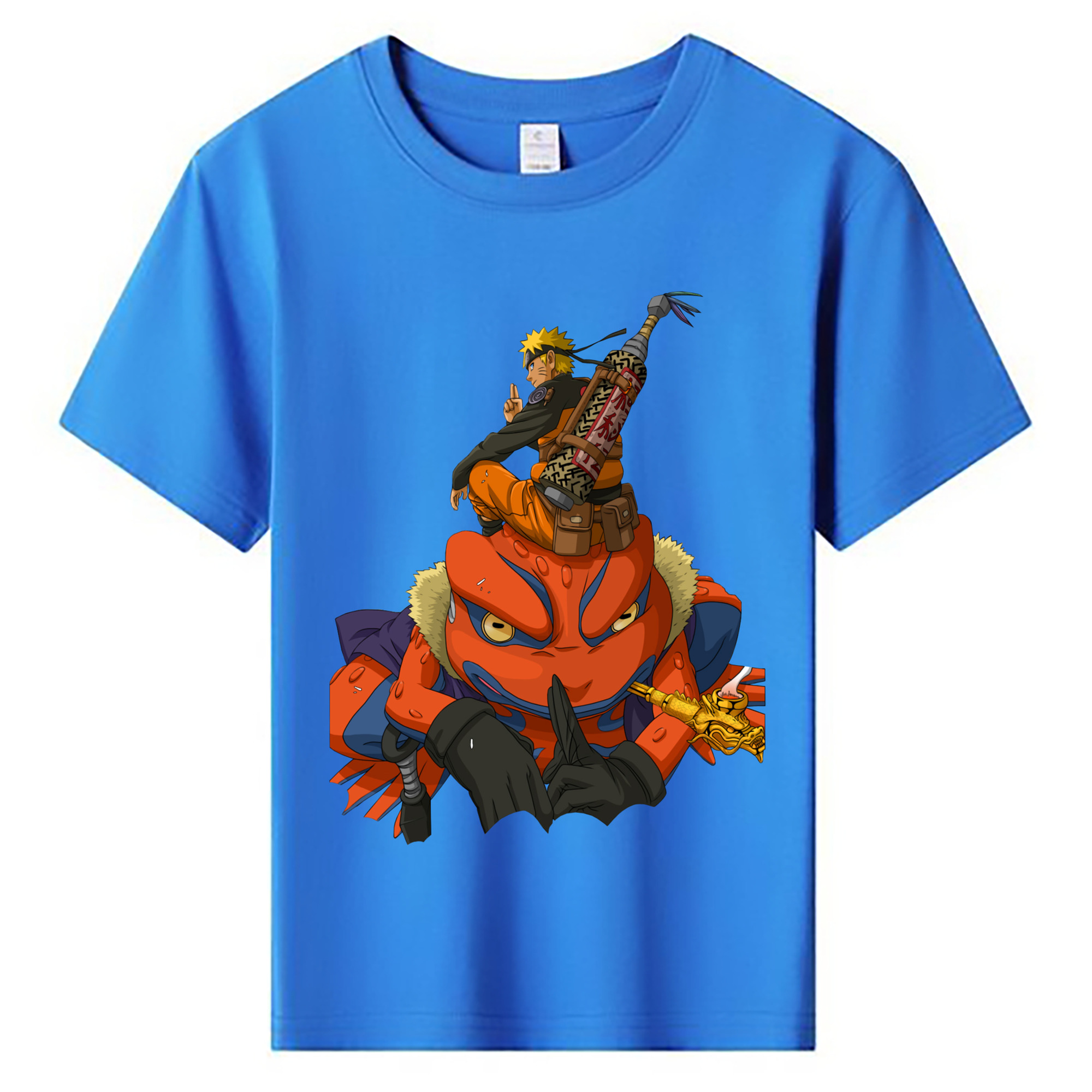 （画像用） NARUTO -ナルト- うずまき ナルト Uzumaki Naruto 綿100％キッズTシャツ（フロントプリント）